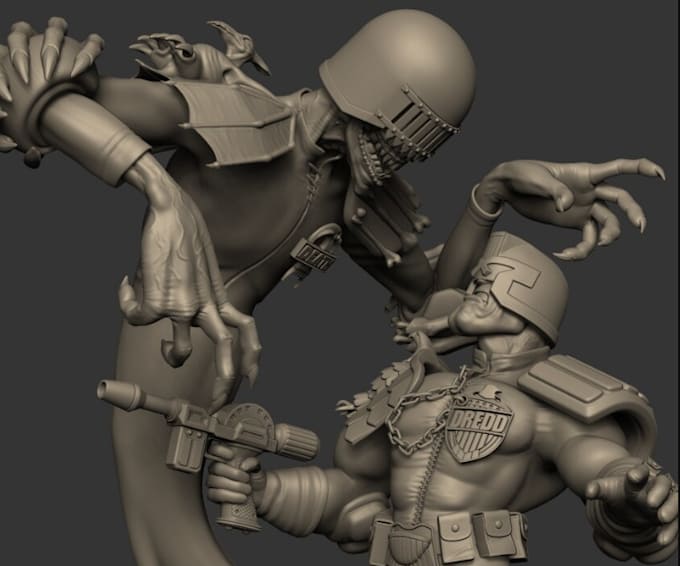 Gig Preview - Sculpt 3d stl file convert 2d image into 3d, 3d printable model, nsfw, zbrush