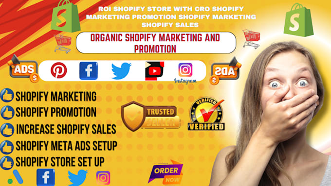 Gig Preview - Market boost shopify sales promote online store shopify dropshipping marketing