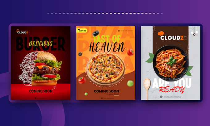 Gig Preview - Creative food posters which get more clients