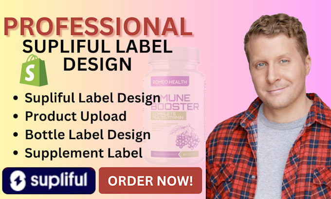 Gig Preview - Do supliful product label design, create winning products, product upload