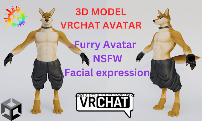 Gig Preview - Create stunning 3d avatar and vrchat custom avatar vrc character for you