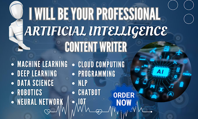 Gig Preview - Ghostwrite artificial intelligence, machine, deep learning, robotics, iot ebook