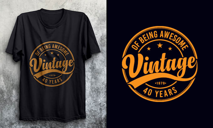 Gig Preview - Do vintage style t shirt design and typography design