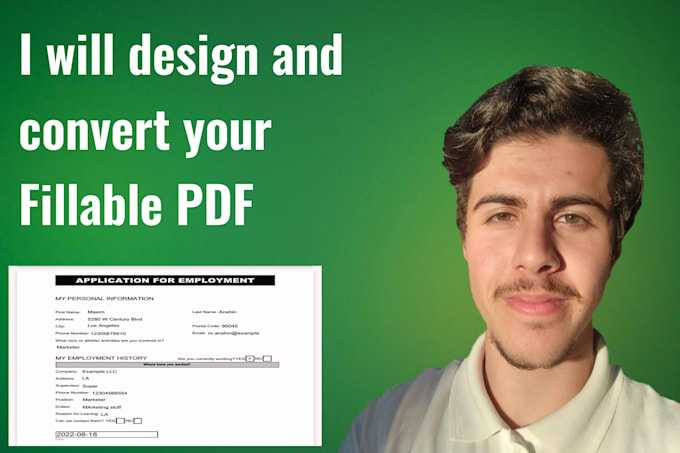 Gig Preview - Create fillable pdf or design pdf form