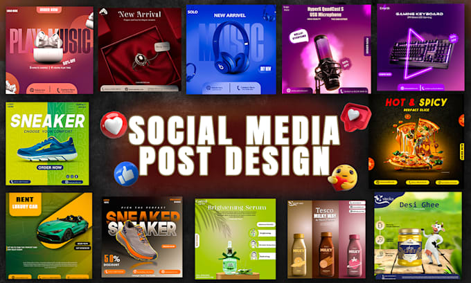 Gig Preview - Design stunning social media posts, banner ads for instagram, facebook