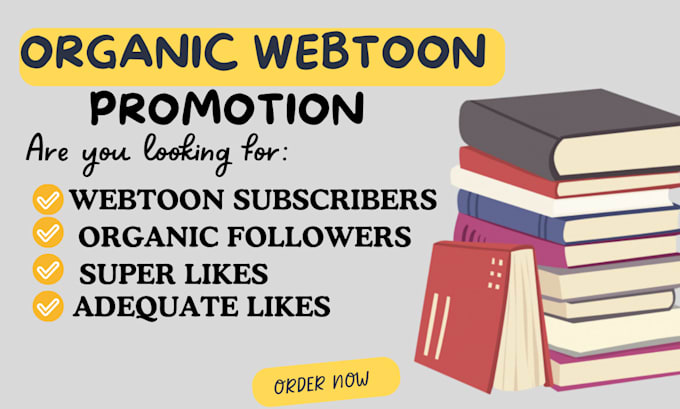 Gig Preview - Do orgnaic webtoon promotion webcomic webnovel manga tapas comic promotion