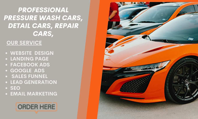 Gig Preview - Create a professional pressure wash cars, detail cars, repair cars,