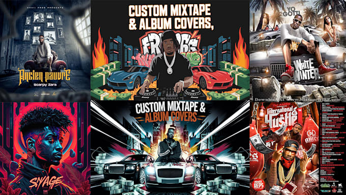 Gig Preview - Design custom album or single cover art, hip hop, music artwork