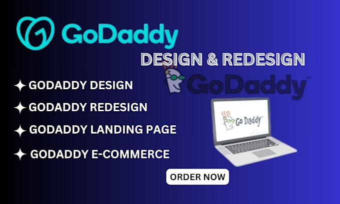 Gig Preview - Create, redesign or revamp a stunning godaddy website or godaddy online store