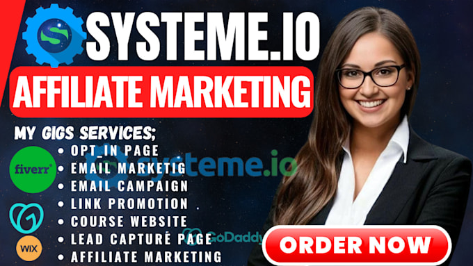 Gig Preview - Systeme io affiliate marketing, systeme io sales funnel, systeme io, website