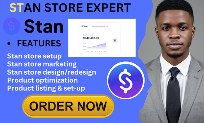 Gig Preview - Do stan store marketing stan store design redesign store sales funnel