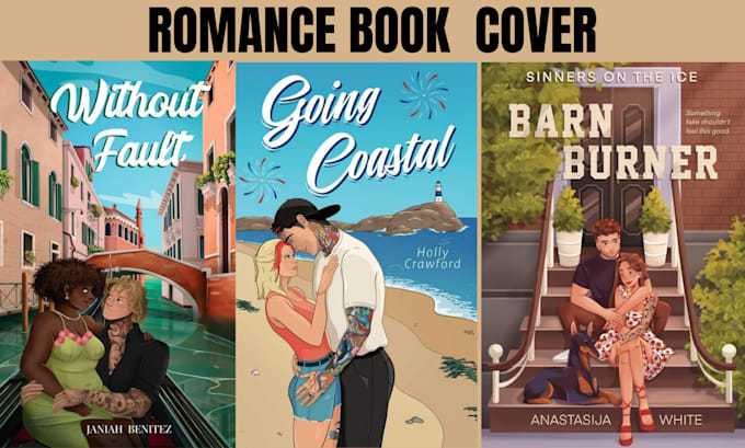 Gig Preview - Illustrate romance book cover, ebook cover, paperback, kindle cover