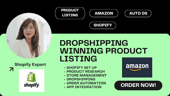 Gig Preview - Do amazon product listing to shopify dropshipping with zendrop auto ds