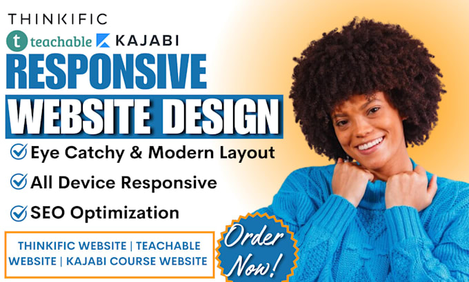 Gig Preview - Be kajabi expert thinkific website teachable online course kajabi website design