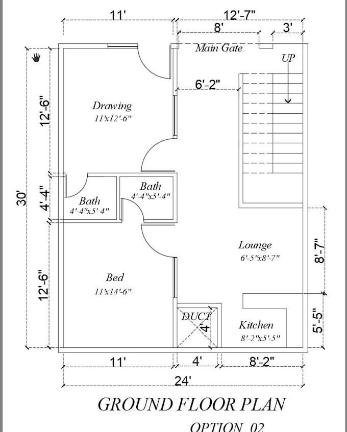 Gig Preview - Draft 2d architectural interior plan of your in autocad