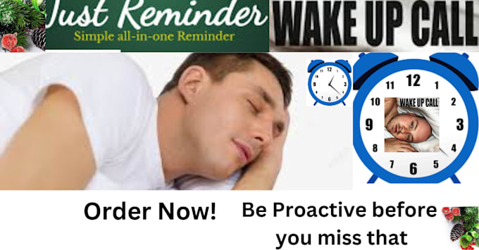 Gig Preview - Be your personal wake up call assistant alarm reminder  everyday