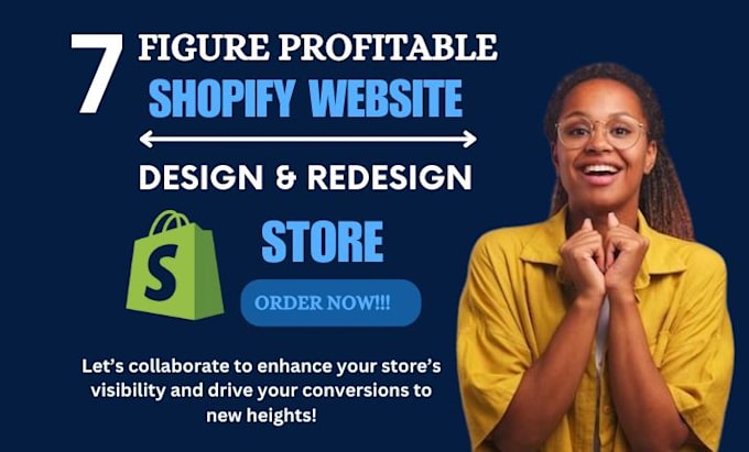 Gig Preview - Setup 7 figure shopify store, shopify store redesign, shopify website design