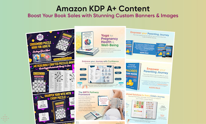 Gig Preview - Our agency will design custom a plus content banners and images for amazon KDP