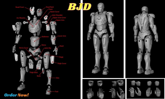 Bestseller - sculpt 3d articulated model bjd toys flexi printable model