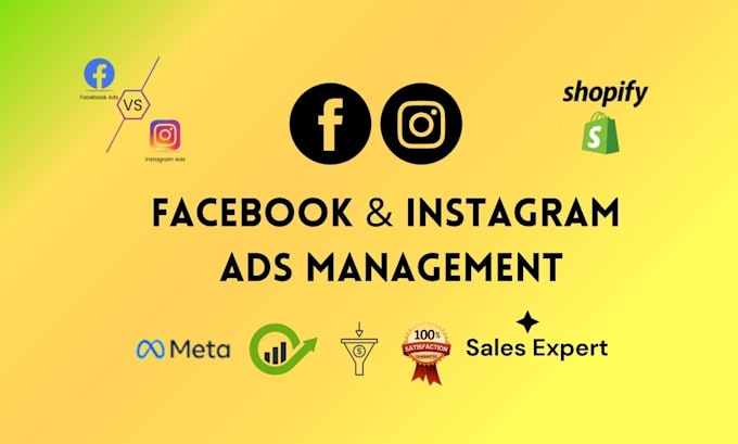 Gig Preview - Setup and manage facebook ads campaign, instagram ads, shopify fb advertising