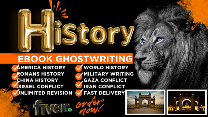 Gig Preview - Ghostwrite history ebook, european history ebook writer, script, world history