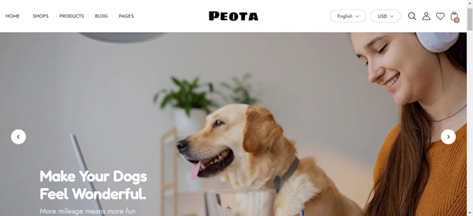 Gig Preview - Build pet grooming website pet products shopify store animal food dropshipping