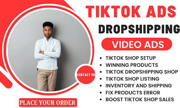 Gig Preview - Create tiktok dropshipping ads, manage tiktok shop listing, tiktok dropshipping