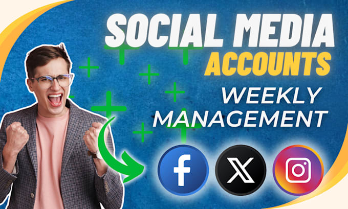 Gig Preview - Manage your social media accounts