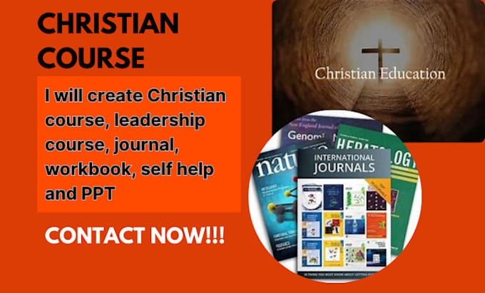 Gig Preview - Create christian course, leadership course, journal, workbook, self help and ppt