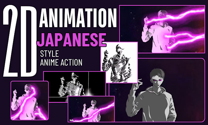 Gig Preview - Create stunning 2d short film anime fighting frame animation japanese style