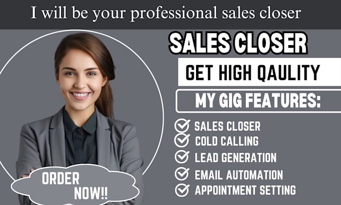 Bestseller - be your sales closer, appointment setting, sales representative, online sales