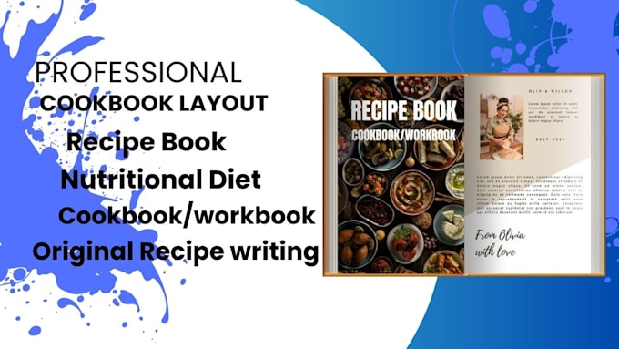 Gig Preview - Do cookbook layout, recipe book, nutritional diet, fiction ebook non fiction kdp