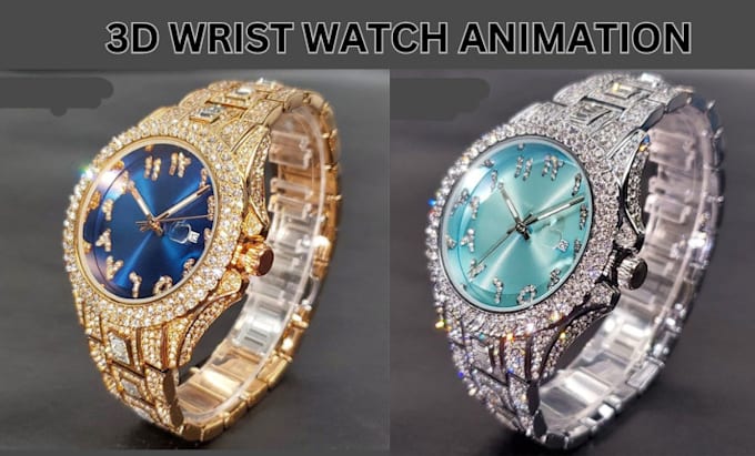 Gig Preview - Design 3d wristwatch animation, 3d wrist band, 3d watch model, cgi animation