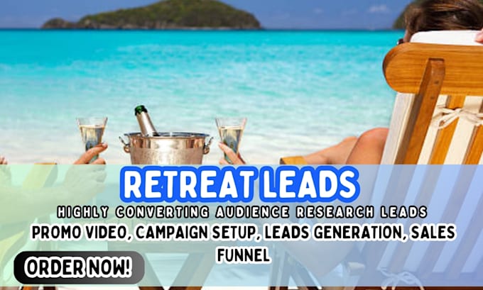 Gig Preview - Retreat leads meditation retreat leads wellness leads facebook ads video ads