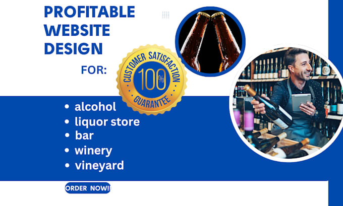 Gig Preview - Design alcohol bar liquor store spirits vineyard wine bar winery