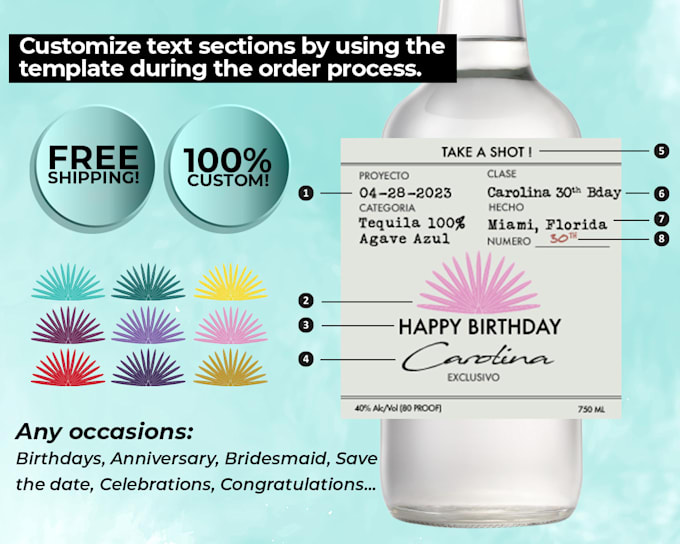 Gig Preview - Custom your custom casamigos label for bridesmaid birthday wedding gift