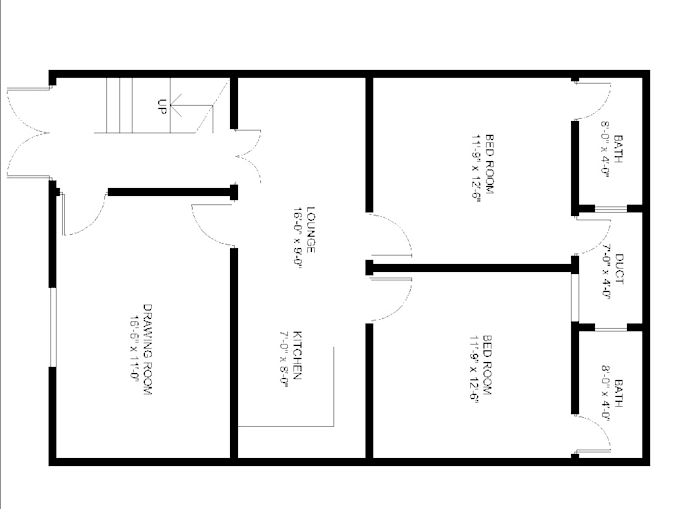 Gig Preview - Draw 2d architectural floor plans, sections and elevations in autocad