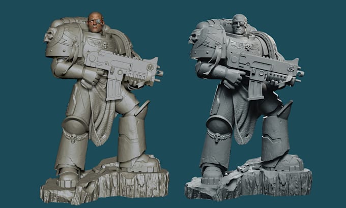 Gig Preview - Do 3d warhammer 40k character model dnd tabletop action figure for printing