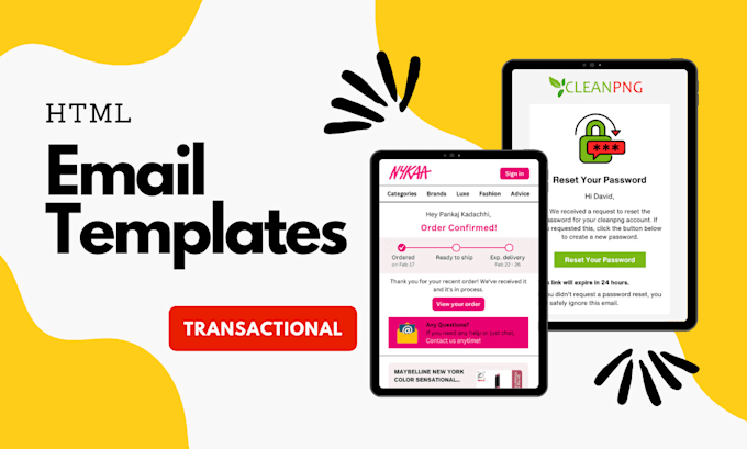 Gig Preview - Design responsive transactional HTML email templates