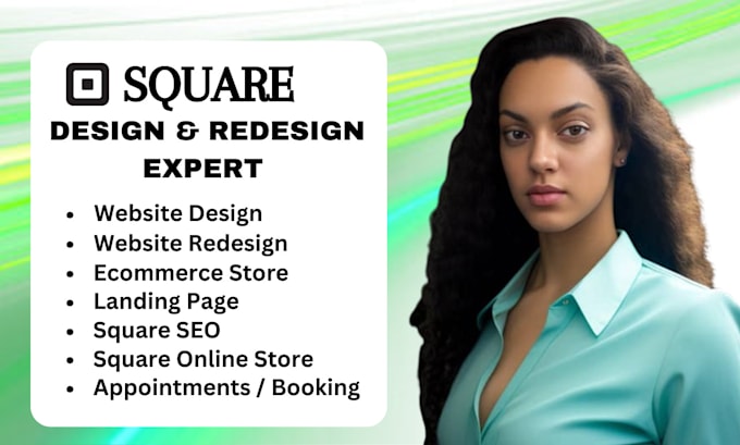 Gig Preview - Square website design square online store square website squareup squarespace