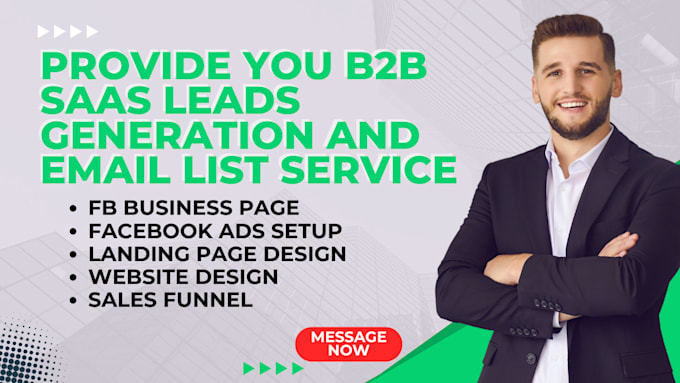 Gig Preview - Provide you b2b saas leads generation and email list service