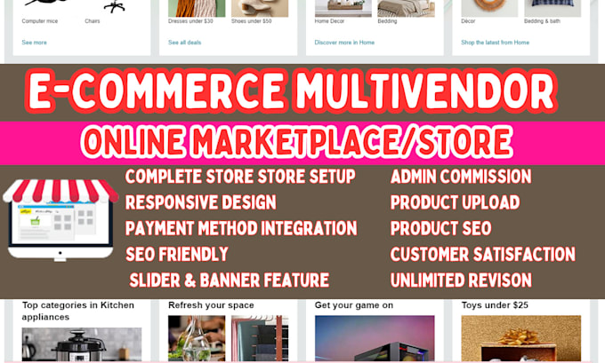 Bestseller - create multivendor ecommerce woocommerce online store website using dokan wcfm