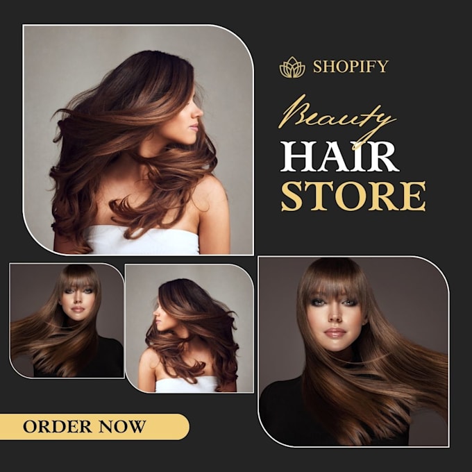 Gig Preview - Build hair extension shopify store hair extension website shopify hair extension