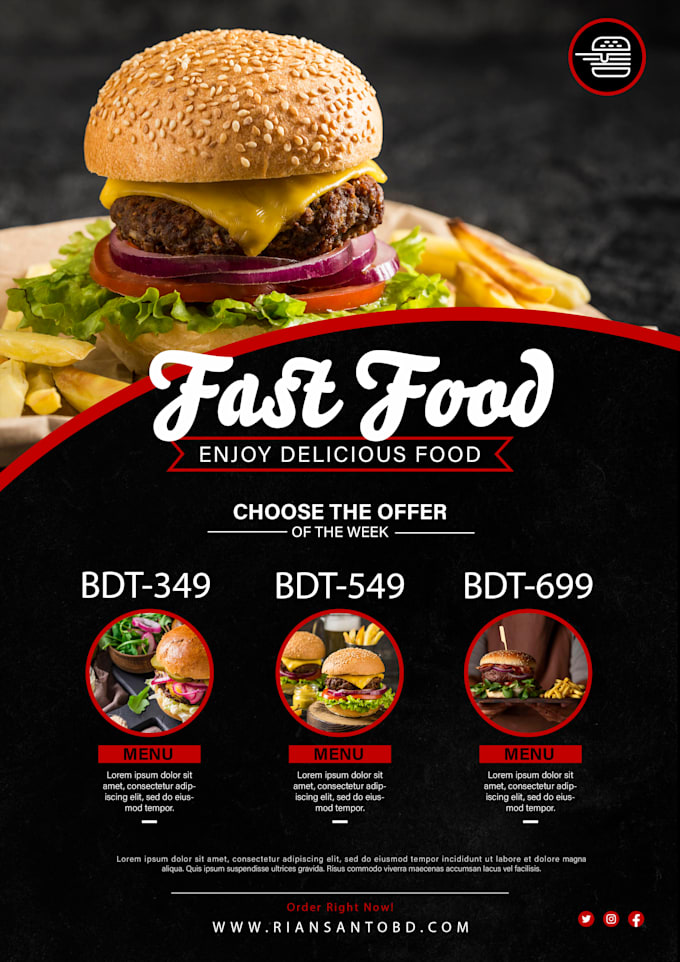 Bestseller - create your restaurants logo and flyer design