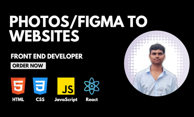 Gig Preview - Convert your photos or figma designs into a website