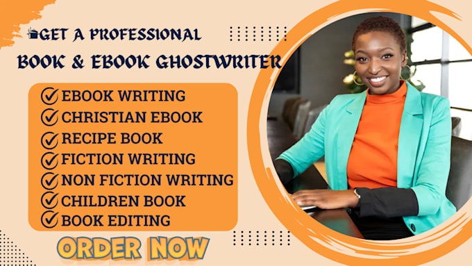 Gig Preview - Be ebook writer, non fiction ghostwriter, christian ebook, fiction ghostwriter