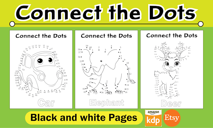 Gig Preview - Create connect the dots, dot to dot, kids workbook, activity book