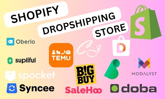 Gig Preview - Create shopify dropshipping store via autods dh gate dropshipman bdroppy eprolo