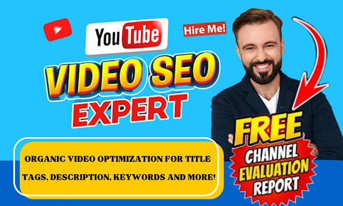 Gig Preview - Do youtube video SEO expert optimization and channel growth manager