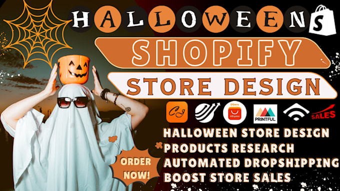 Gig Preview - Halloween shopify store design shopify website design shopify website redesign